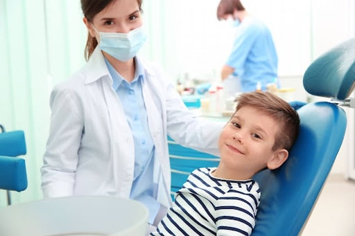 Early orthodontic care exam for a child